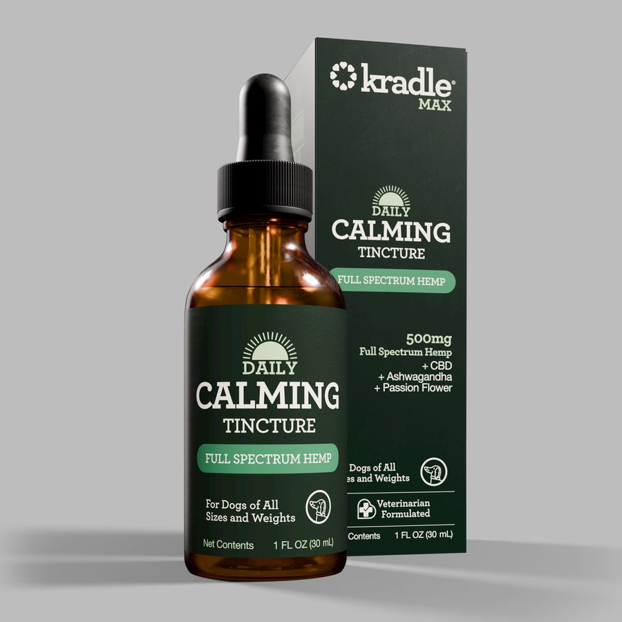 Kradle dog tincture with its retail box